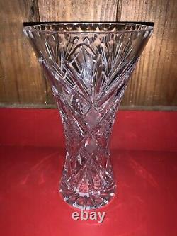 American Brilliant Cut 10 Crystal Vase