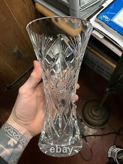 American Brilliant Cut 10 Crystal Vase