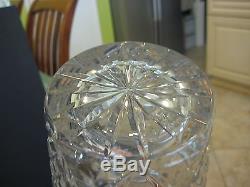 American Brilliant Cut Art Glass Crystal Vase, 10 Tall X 6 1/2 Diameter (Rare)