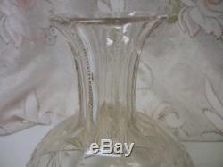 American Brilliant Cut Glass Crystal Fine Harvard Vase