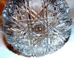American Brilliant Cut Glass Crystal Round Bowl