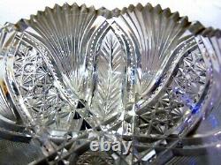 American Brilliant Cut Glass Crystal Round Bowl