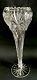 American Brilliant Cut Glass Crystal Trumpet Chalice Rimmed Stem Vase 14