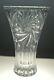 American Brilliant Hand Cut Crystal Glass Vase W. Pinwheel & Star And Press Glass