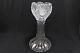 American Brilliant Period Abp Cut Crystal Glass Trumpet Vase 14 High Zipper Cut