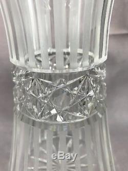 American Brilliant Period ABP Cut Crystal Vertical Cuts & Russian Stars Vase