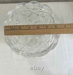 American Brilliant Period Cut Crystal Vase 10 Inches Flared Abp Heavy