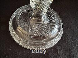 American Brilliant cut crystal large vase 20in hobstars pinwheels diamond points