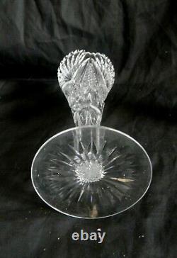 American brilliant cut crystal vase with sawtooth rim