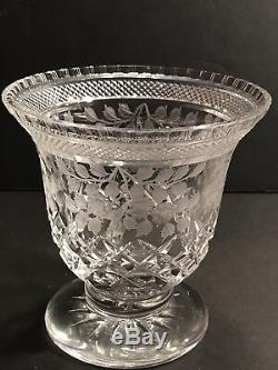An Antique Cut And Engraved Crystal Vase Circa 1950