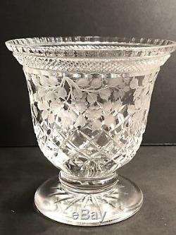 An Antique Cut And Engraved Crystal Vase Circa 1950