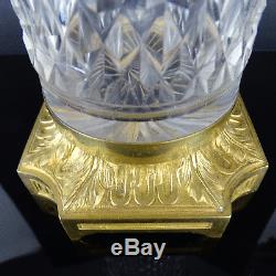 Antik Baccarat Kristall Vase Cut Crystal Gilt Bronze State Antique French 19th C