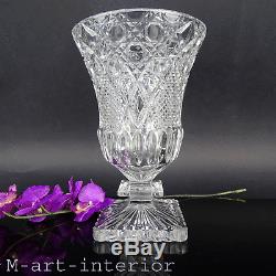 Antik Baccarat Kristall Vase, Louis XVI Style, Cut Crystal, France 19th Century