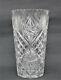 Antique 12 Cut Crystal Vase American Brilliant Sawtooth Rim Hobstar 7 Pounds