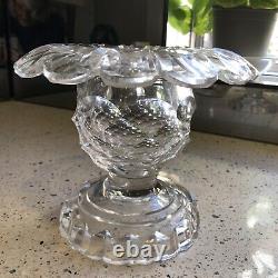 Antique 18 century waterford turnover footed cut crystal Vase AF