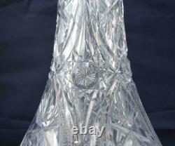 Antique 19th France Rare Spectacular Baccarat Crystal Vase Richly Cut 39.5cm