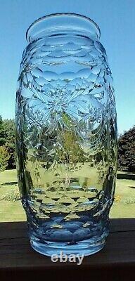 Antique ABP American Brilliant Period Cut Glass Vase Signed Hawkes