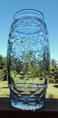 Antique ABP American Brilliant Period Cut Glass Vase Signed Hawkes