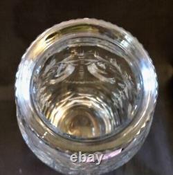 Antique ABP American Brilliant Period Cut Glass Vase Signed Hawkes