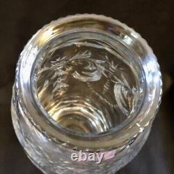 Antique ABP American Brilliant Period Cut Glass Vase Signed Hawkes