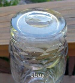 Antique ABP American Brilliant Period Cut Glass Vase Signed Hawkes