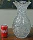 Antique Abp American Brilliant Cut Crystal Glass Vase