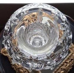 Antique Abp American Brilliant Period Cut Glass Crystal Rolled Edge Vase With