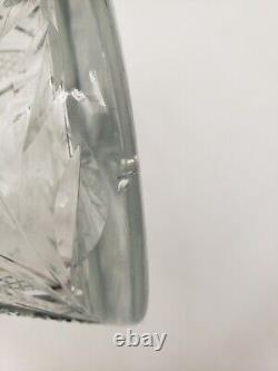 Antique American Brilliant Cut Glass Vase Corset Shape Lead Crystal ABP 16 Inch