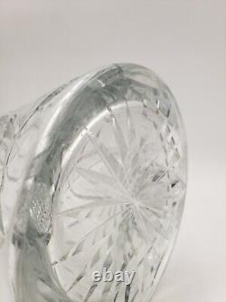 Antique American Brilliant Cut Glass Vase Corset Shape Lead Crystal ABP 16 Inch