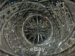 Antique American Brilliant Hand Cut 10 Clear Crystal Vase Floral
