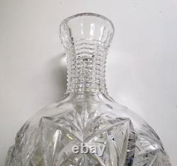 Antique American Brilliant Period Cut Crystal Wine Carafe/Vase Pinwheels 8.25