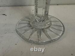 Antique American Brilliant Period Cut Glass Crystal Vase with Star Decoration