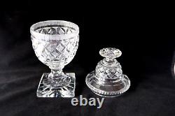 Antique Baccarat -Voneche cut crystal Empire drageoir 1810-1830