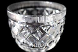 Antique Baccarat -Voneche cut crystal Empire drageoir 1810-1830