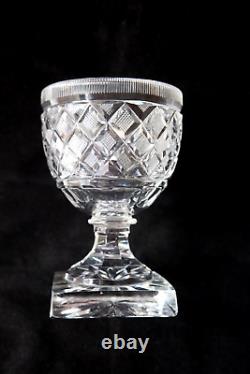 Antique Baccarat -Voneche cut crystal Empire drageoir 1810-1830