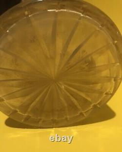 Antique Brilliant Cut Glass Crystal Vase 14 Sawtooth Corset Vase