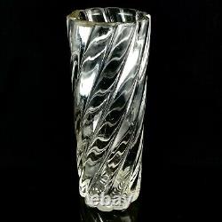 Antique CUT PRESSED BACCARAT CRYSTAL GLASS VASE victorian cylinder optical art