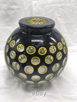 Antique Carl Schappel Bohemian Large Beuatiful Vase Cut Crystal