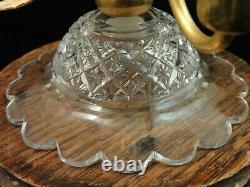 Antique Crystal Cut Art Glass & Gold Leaf Epergne Stand John Walsh Walsh Era