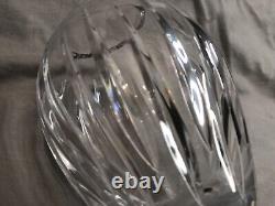 Antique Crystal Vase Lead 24 Cut Tall Clear Vintage Glass