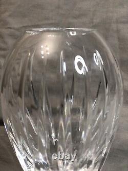 Antique Crystal Vase Lead 24 Cut Tall Clear Vintage Glass