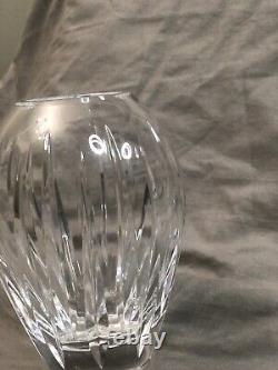 Antique Crystal Vase Lead 24 Cut Tall Clear Vintage Glass