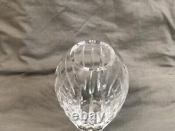 Antique Crystal Vase Lead 24 Cut Tall Clear Vintage Glass