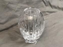 Antique Crystal Vase Lead 24 Cut Tall Clear Vintage Glass