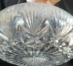 Antique Cut Glass Crystal Vase Cool Shape Some Cloudiness Abp Antique