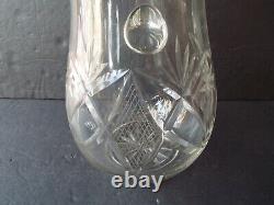 Antique Cut Webb Corbett Crystal Glass Water Pitcher Or Jug Vase