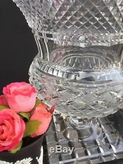 Antique Georgian Cut Glass Crystal Medici Urn Vase Hurricane