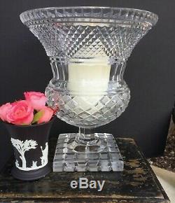 Antique Georgian Cut Glass Crystal Medici Urn Vase Hurricane
