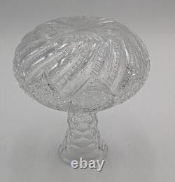 Antique HAWKES AMERICAN BRILLIANT CUT ABP CRYSTAL CARAFE VASE Signed