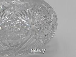 Antique HAWKES AMERICAN BRILLIANT CUT ABP CRYSTAL CARAFE VASE Signed